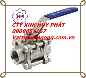 VAN BI INOX TAY GẠT 3 MẢNH, DN15 (PHI 21) VAN BI INOX TAY GẠT 3 MẢNH, DN15 (PHI 21)