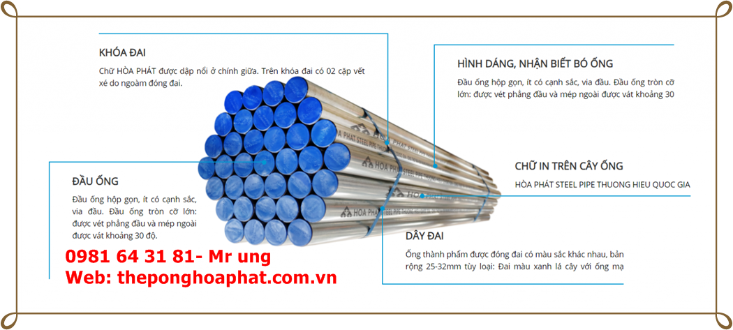 Ống thép đen Hoà Phát phi 21 x 2.0  Ống thép đen Hoà Phát phi 21 x 2.0