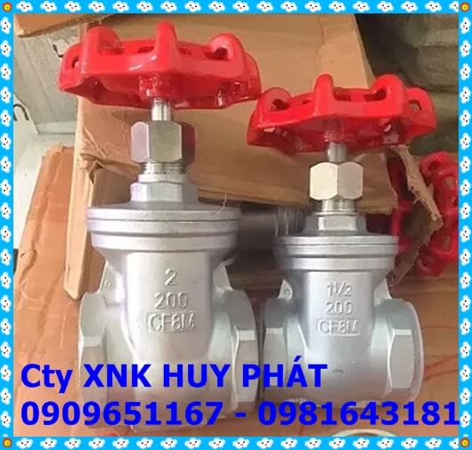 Bảng giá van cửa ( cổng) ren inox 304 Bảng giá van cửa ( cổng) ren inox 304