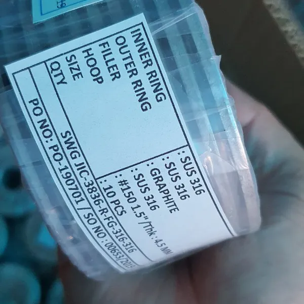 SPIRAL WOUND GASKET SS304 ASME B16.20 150LB