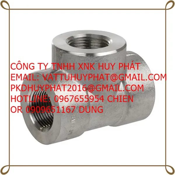 Tê ren NPT inox304|