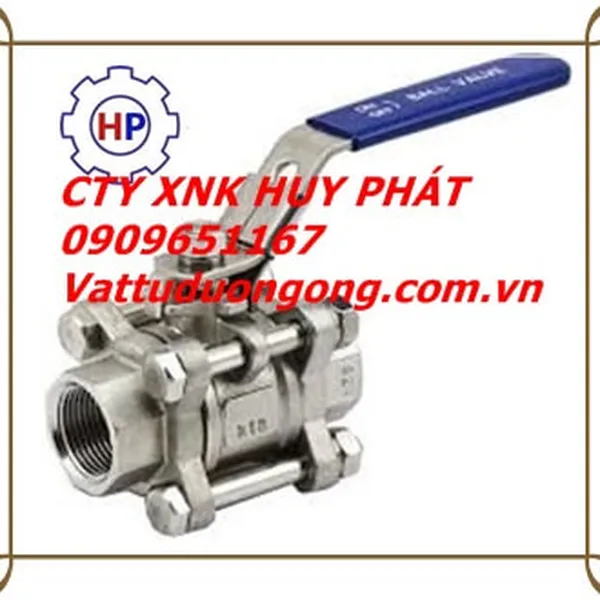 VAN BI INOX TAY GẠT 3 PC DN15|