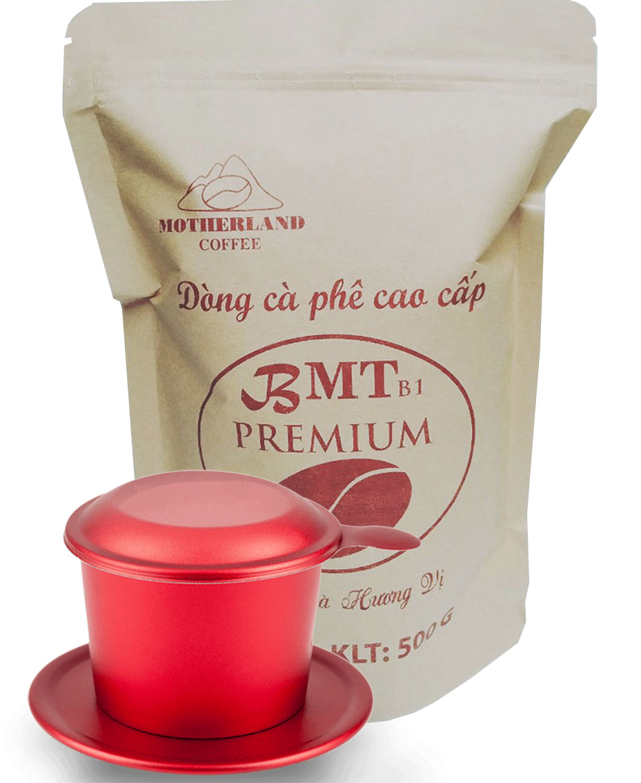 cà phê cao cấp và phin pha cafe dùng làm quà tặng - phin màu đỏ cà phê cao cấp và phin pha cafe dùng làm quà tặng - phin màu đỏ