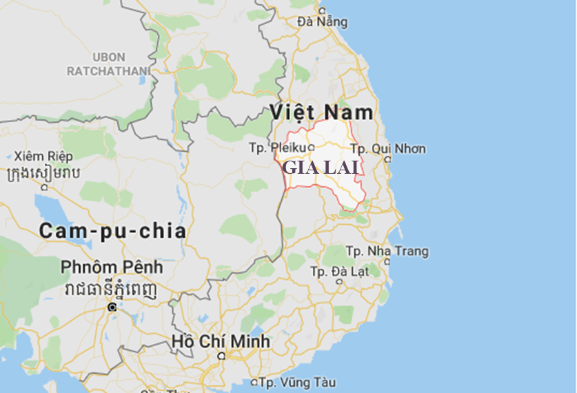 cà phê nhân xô gia lai - bản đồ cà phê nhân xô gia lai - bản đồ