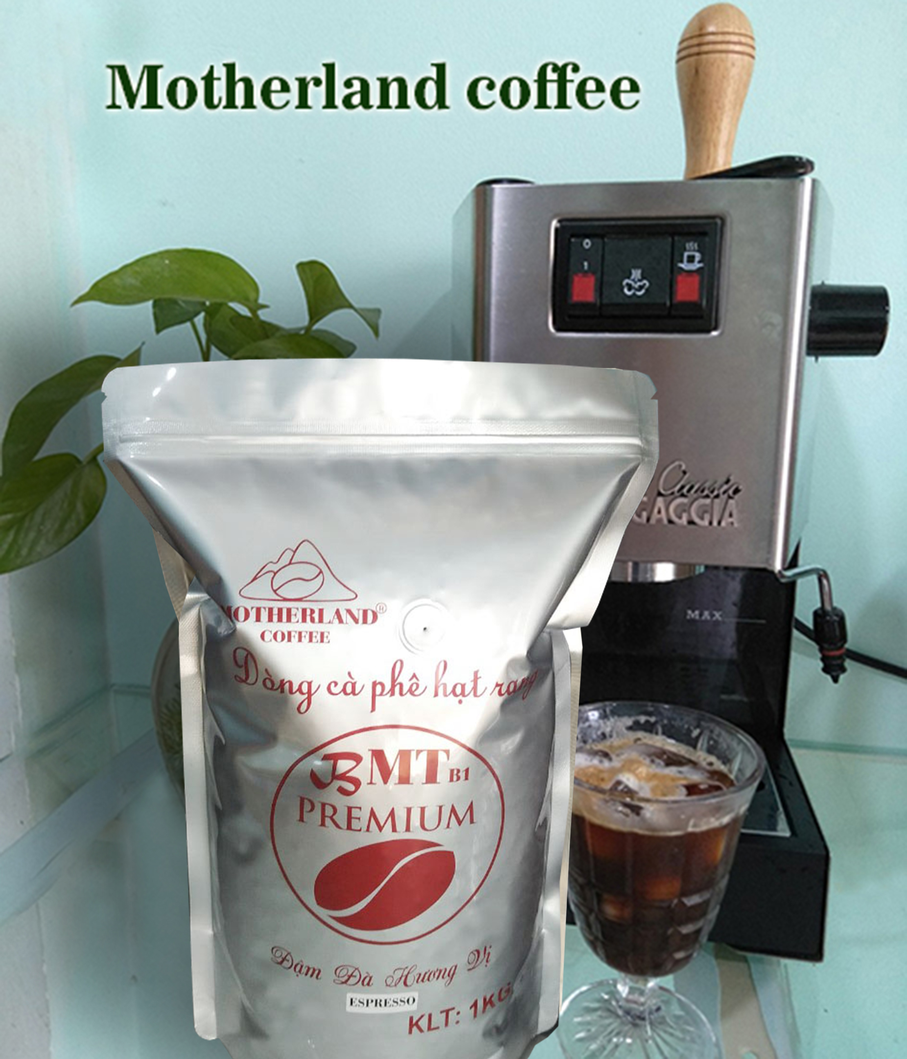 cà phê hạt espresso Motherlans gói 1kg cà phê hạt espresso Motherlans gói 1kg