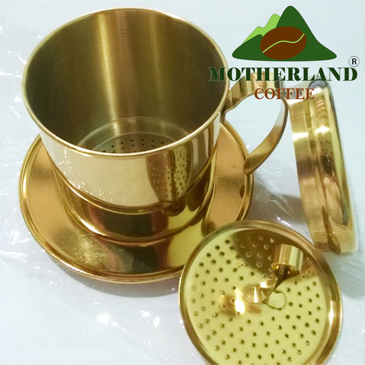 phin cafe đẹp Motherland inox vàng ma PVD phin cafe đẹp Motherland inox vàng ma PVD
