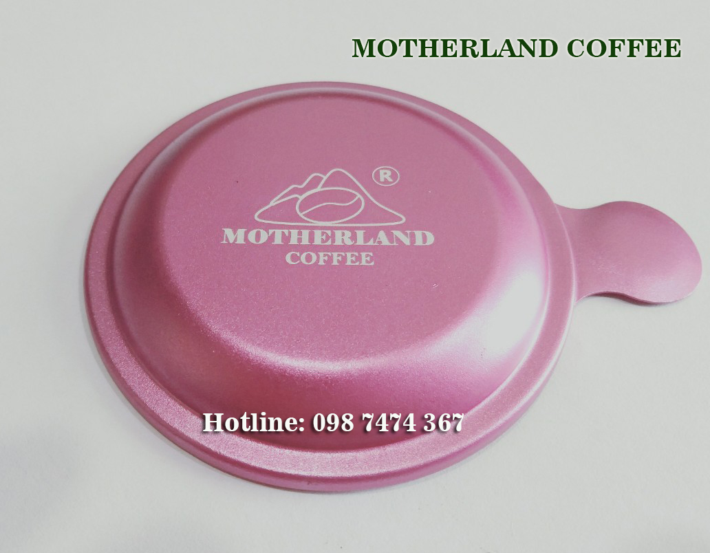 khắc logo trên nắp phin cafe màu đỏ đẹp khắc logo trên nắp phin cafe màu đỏ đẹp