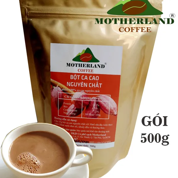 BỘT CA CAO NGUYÊN CHẤT GÓI 500G