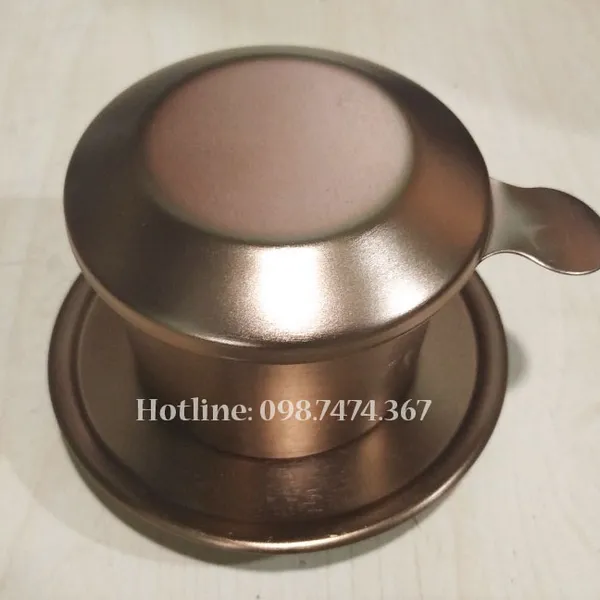 PHIN CÀ PHÊ NHÔM CAO CẤP MÀU NÂU ĐẸP