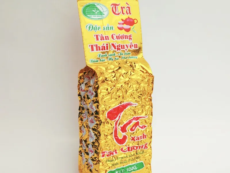 CUNG CẤP TRÀ XANH TÂN CƯƠNG THÁI NGUYÊN GÓI 100G 200G 500G 1KG GIÁ SỈ LẺ
