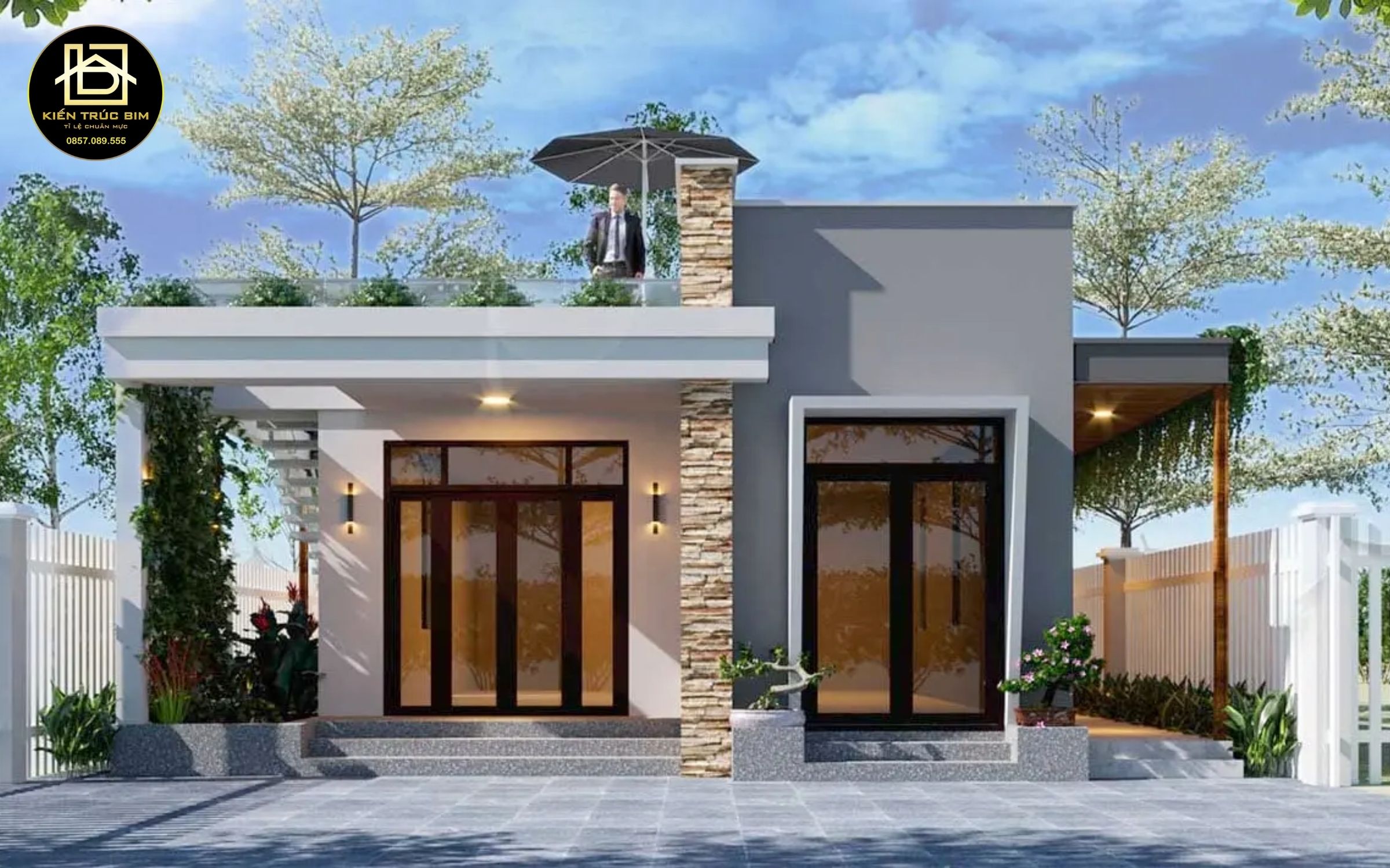 Nhà cấp 4 với thiết kế hiện đại mang đến không gian trẻ trung, thoải mái