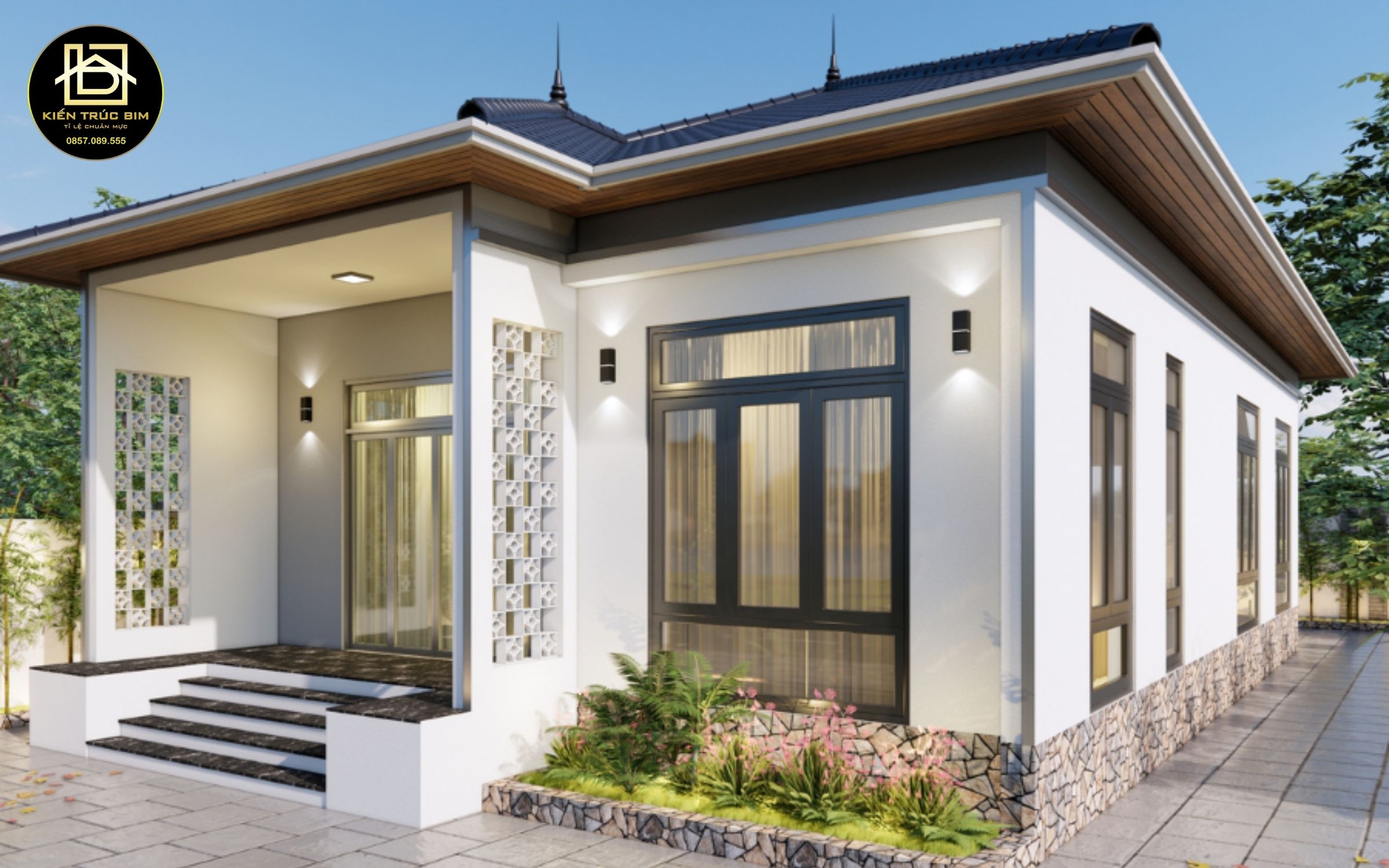 Sử dụng thiết kế với nhiều cửa kính lớn đem lại không gian sống thoải mái và nhiều năng lượng