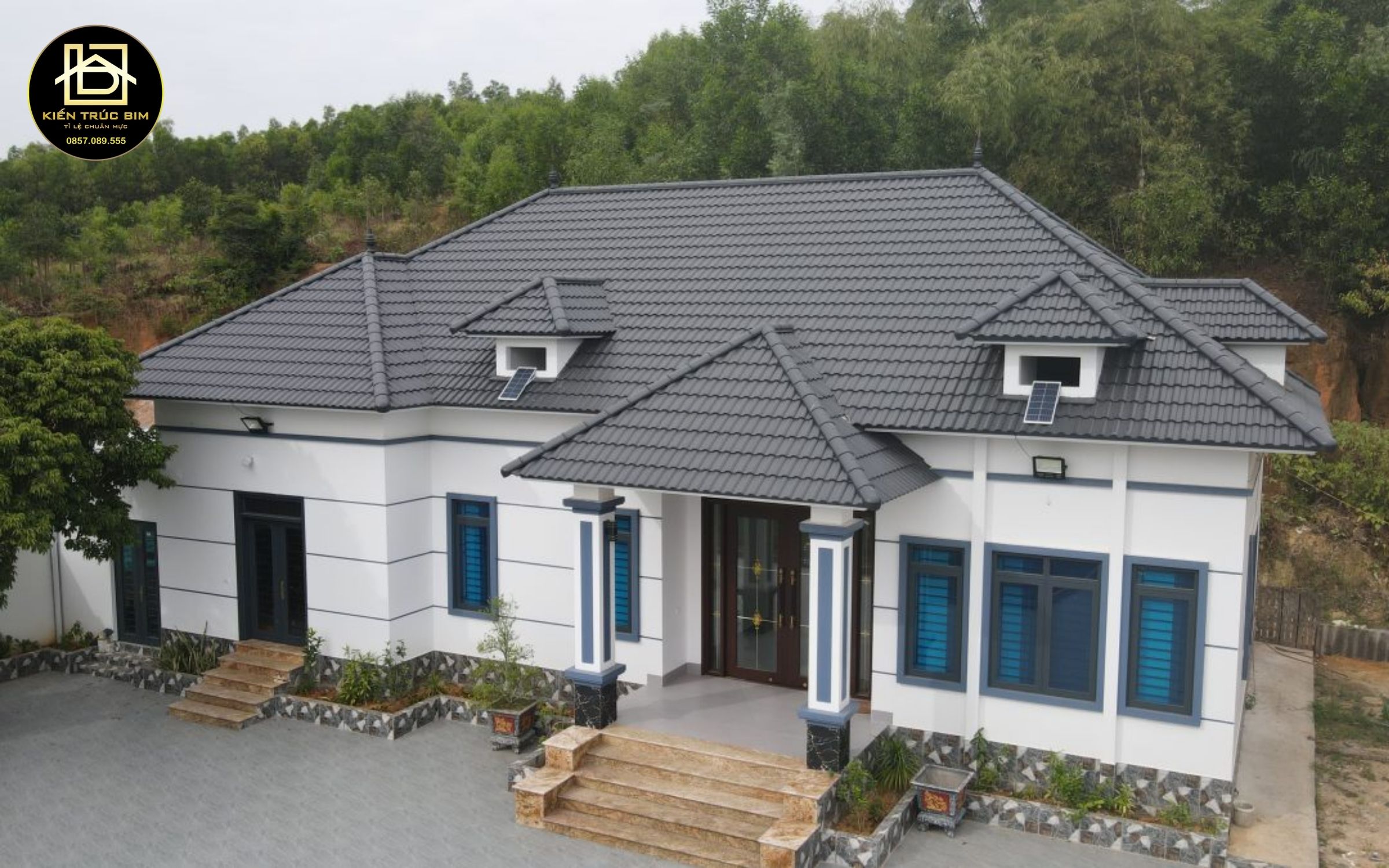 Nhà cấp 4 mái Nhật nhỏ gọn, mang phong cách hiện đại tối giản và gần gũi thiên nhiên