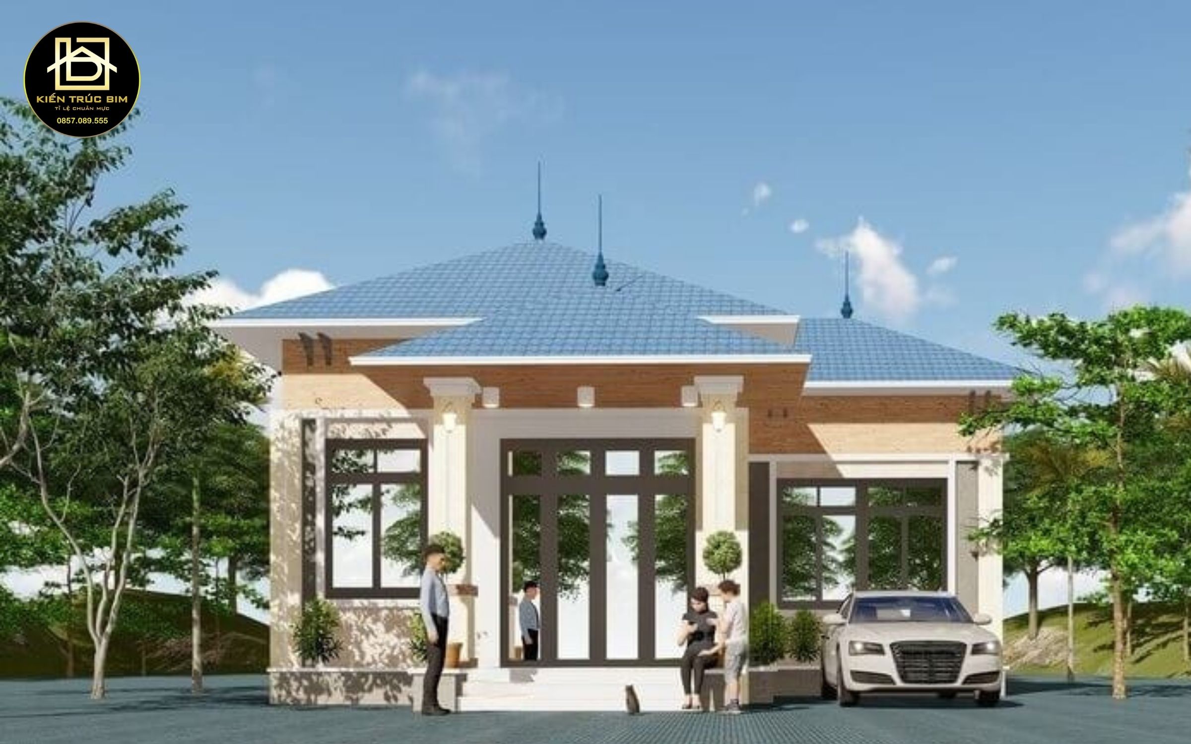 Thiết kế nhà cấp 4 2 phòng ngủ phù hợp cho gia đình ít người