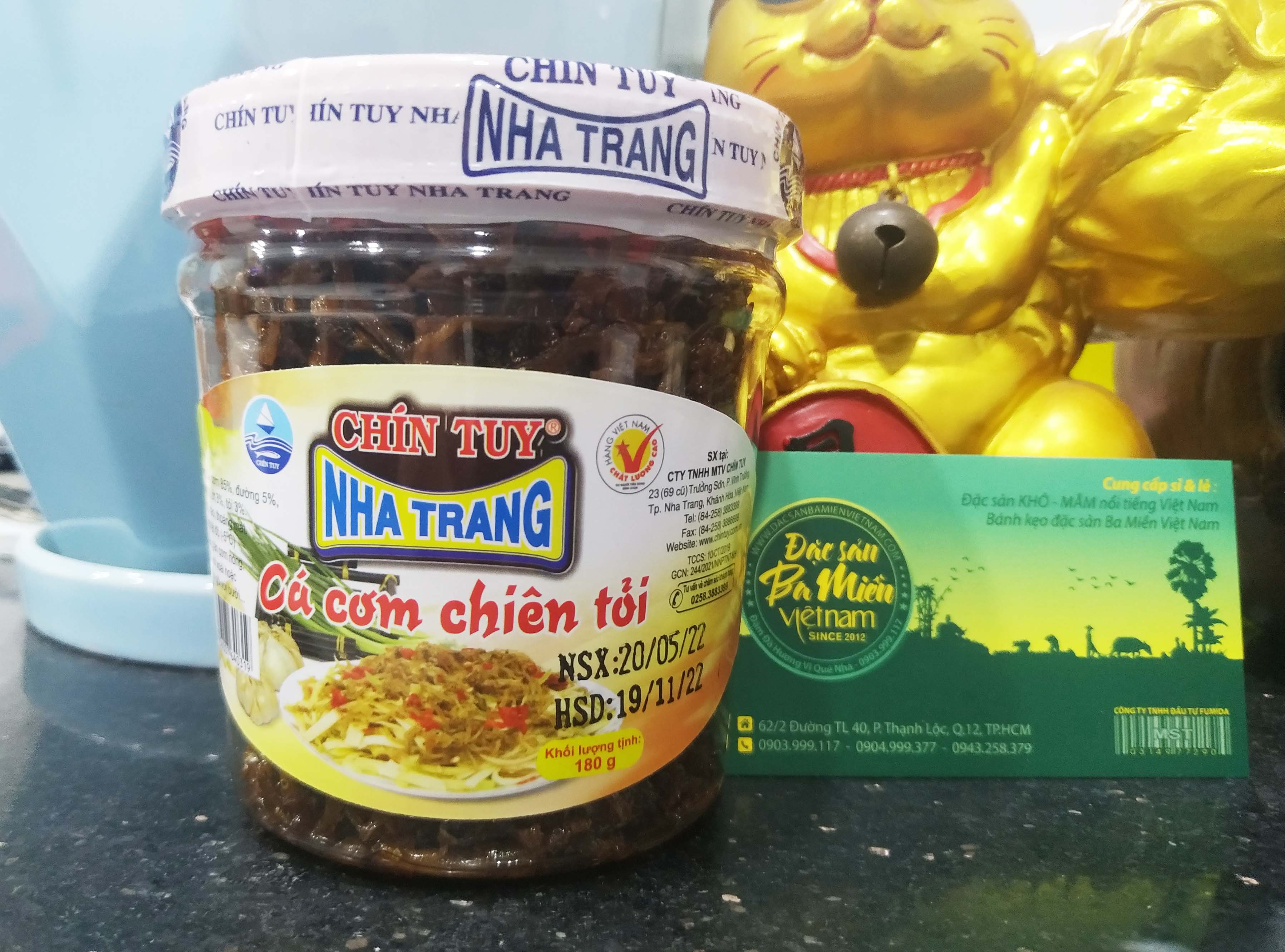 Cá cơm chiên tỏi Nha Trang ngon