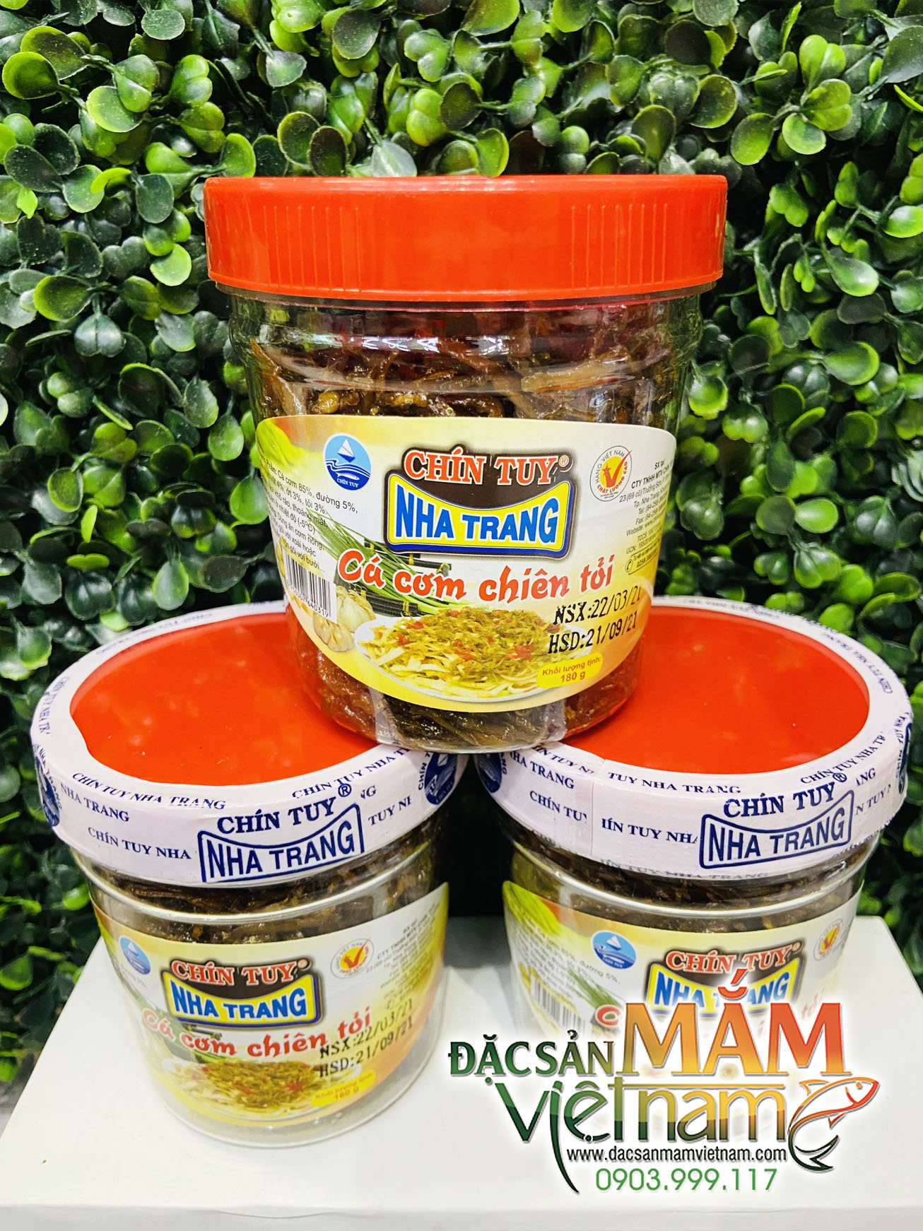 Cá cơm chiên tỏi thương hiệu Chín Tuy