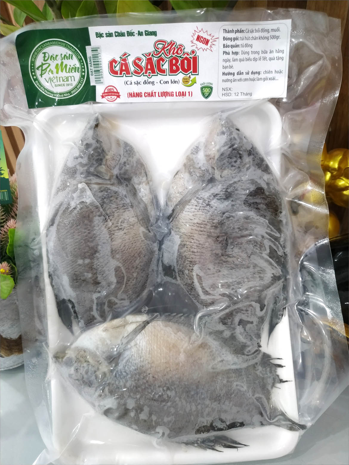 Khô cá sặc bổi An Giang - loại còn đầu