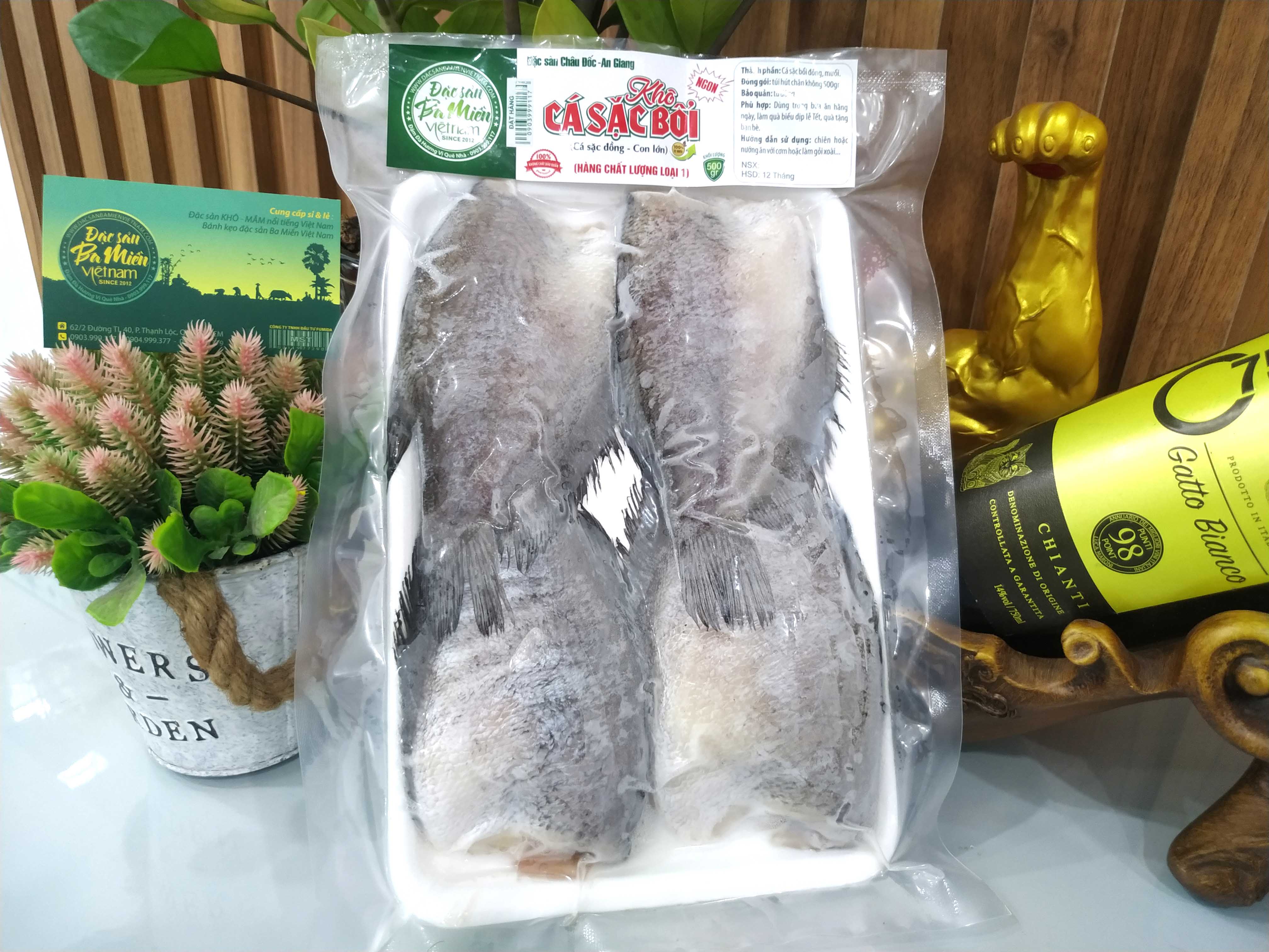 Khô cá sặc bổi không đầu - Túi 500gr - Túi có 4 con