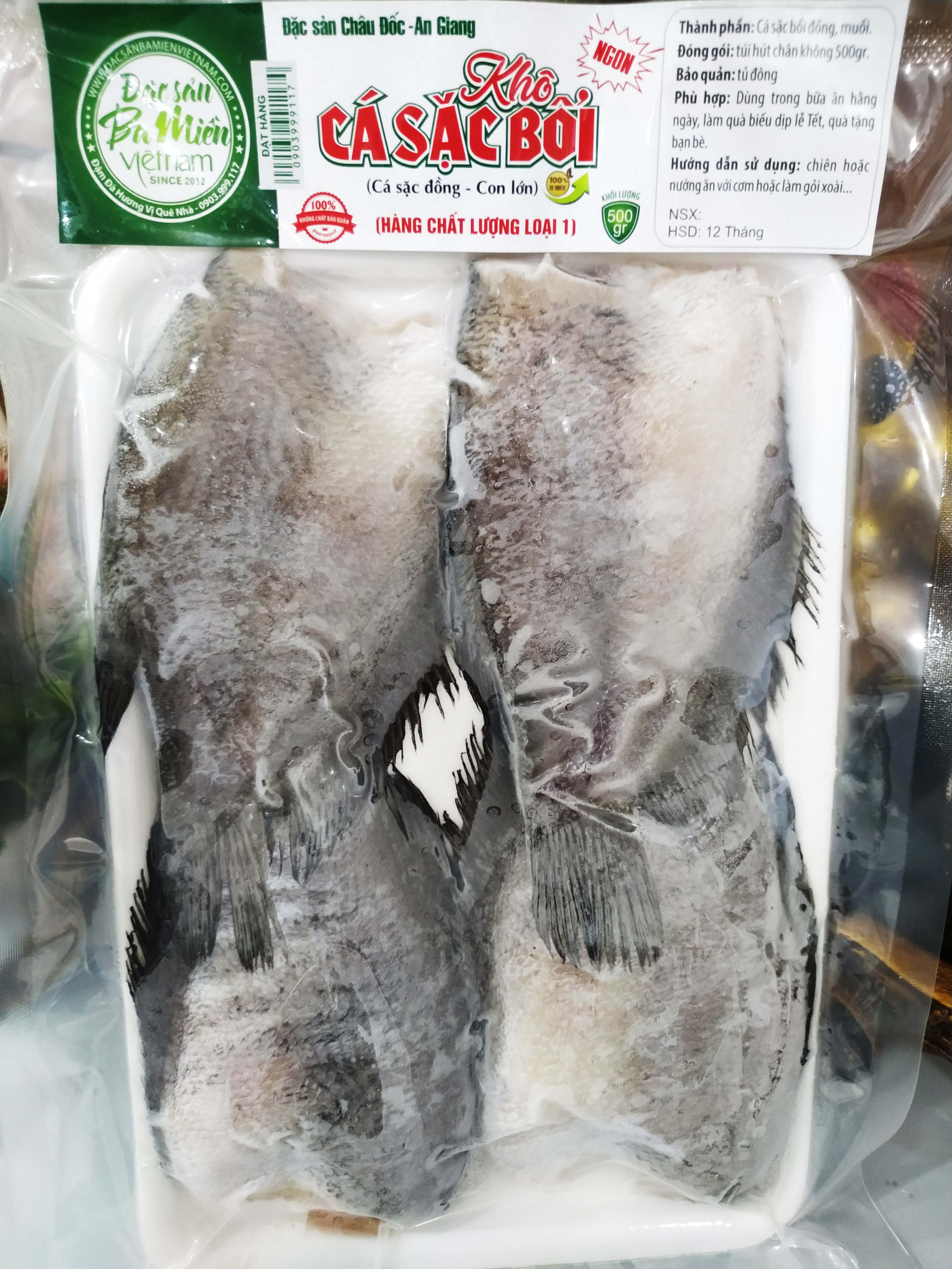 Khô cá sặc bổi không đầu - Túi 500gr