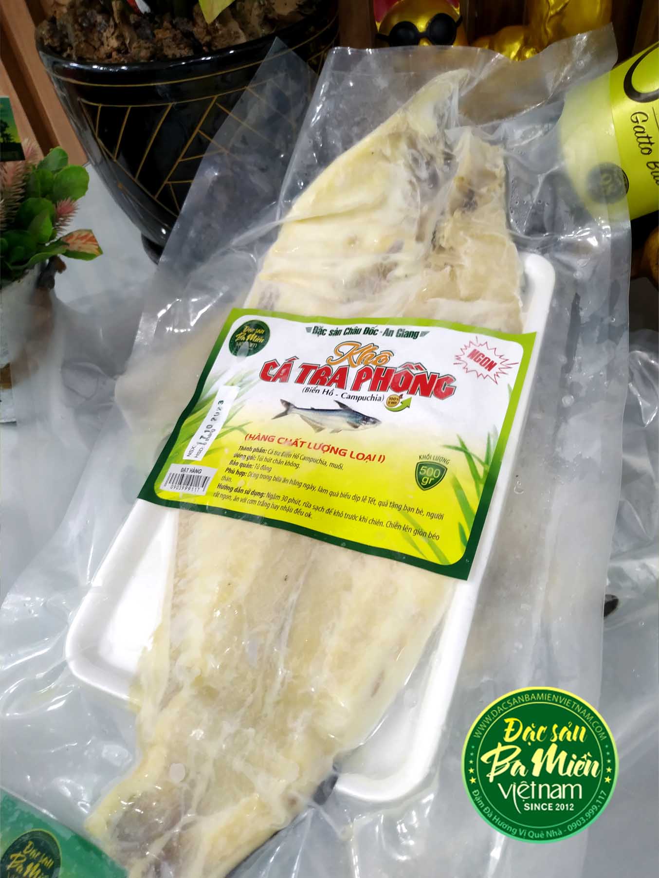 Khô cá tra phồng Biển Hồ Capuchia ngon