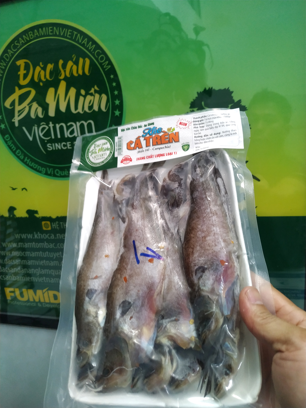 Khô cá trèn một nắng Campuchiaa