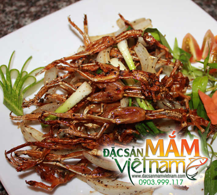 Khô nhái chiên nước mắm ngon