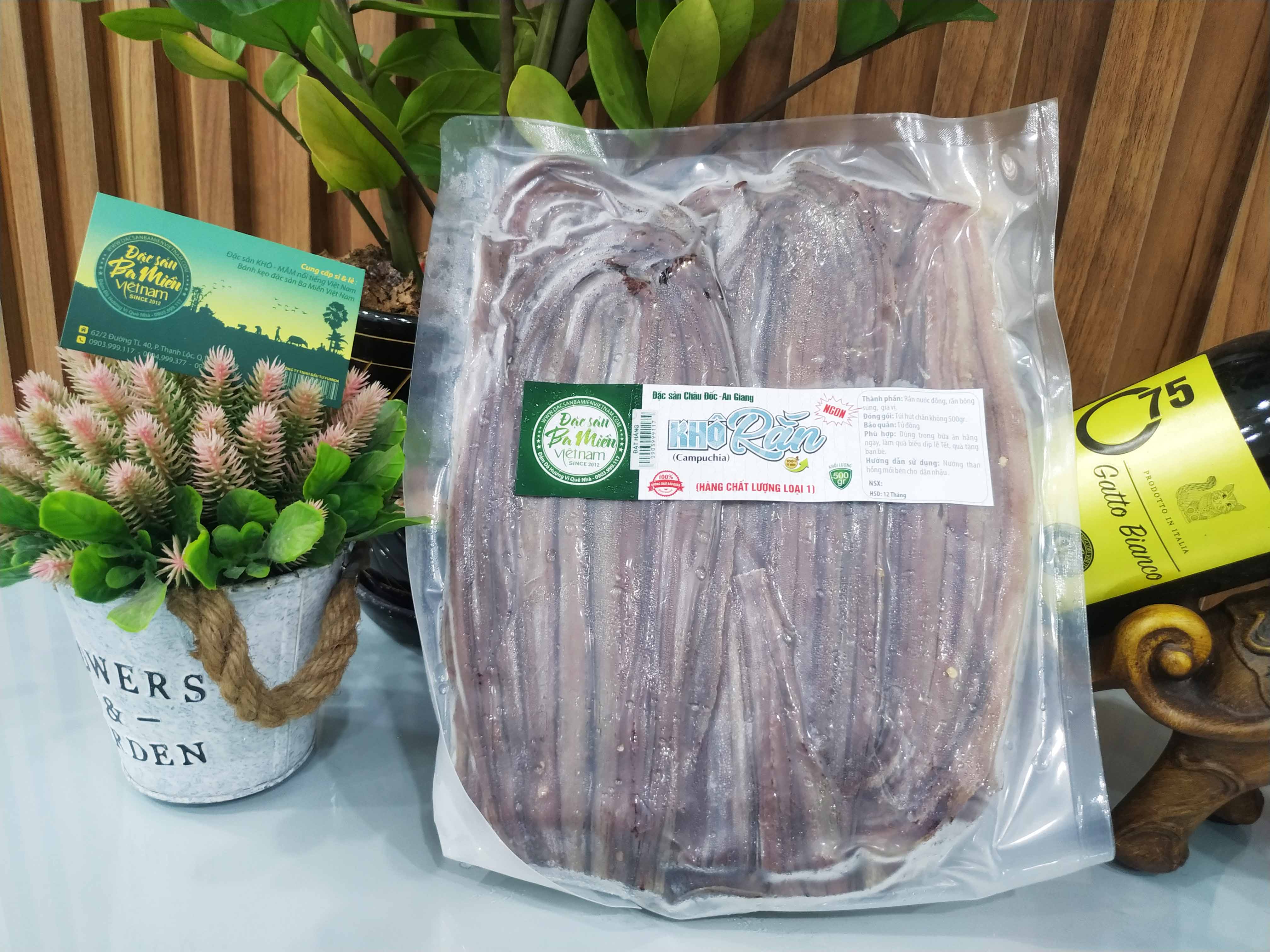 Khô rắn Camuchia - Túi 500gr