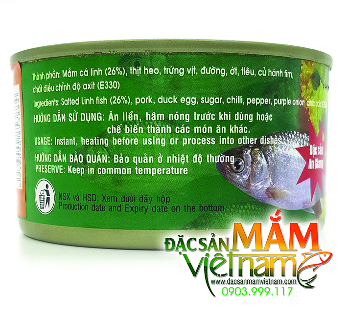 Mắm cá linh chưng đóng hộp đặc sản An Giang