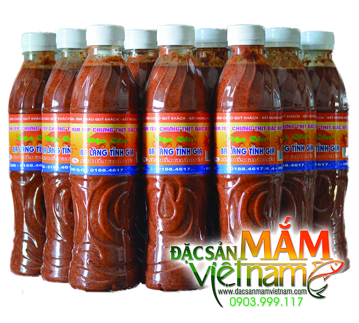 Mắm tép để chưng thịt Ba Làng