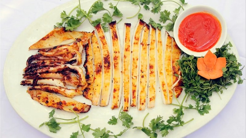 Mực 1 nắng nướng muối ớt