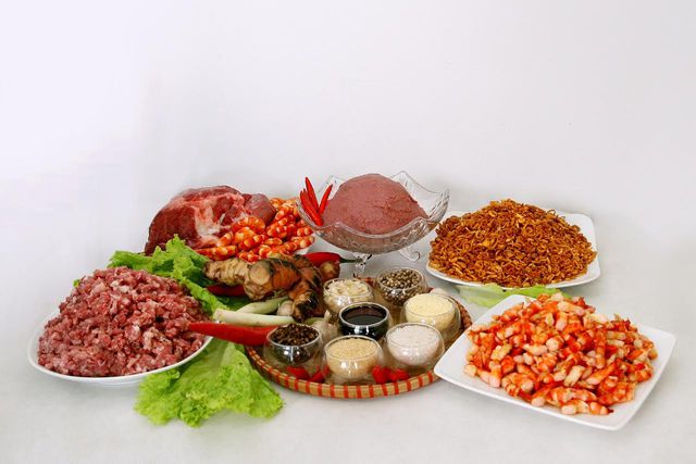 Nguyên liệu làm mắm tép chưng thịt