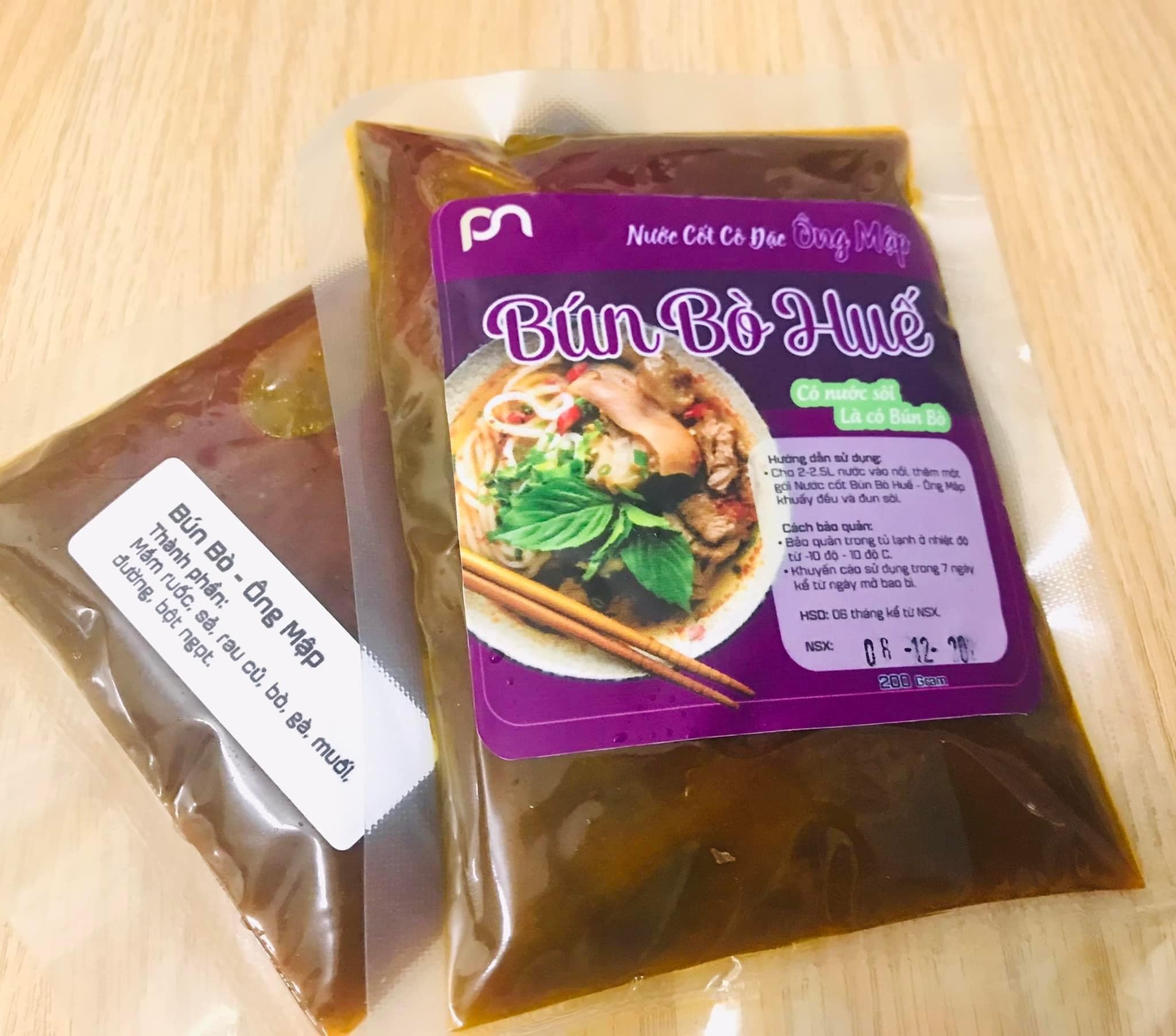 Nước cốt bún bò huế cô đặcÔng Mập