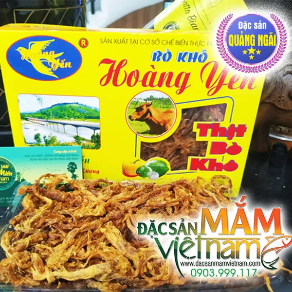 Khô bò Hoàng Yến - Đặc sản Quảng Ngãi