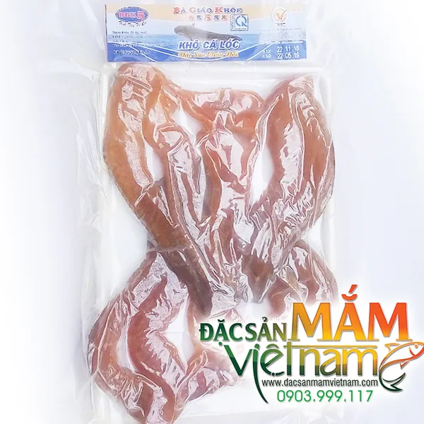 Khô cá lóc Châu Đốc -  Túi 300gr