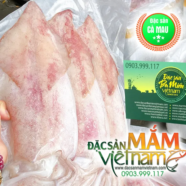 Mực một nắng (3-4 con/kg) - Đặc sản Cà Mau
