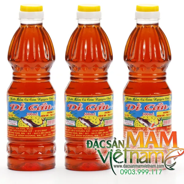 Nước mắm cá cơm nguyên chất Dì Cẩn