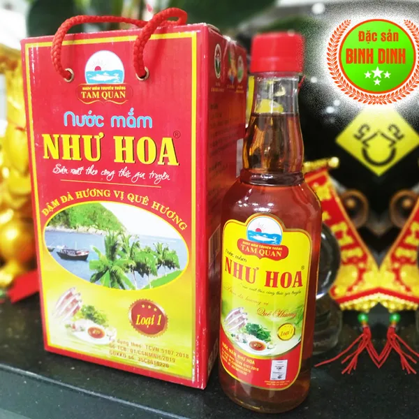 Nước mắm Như Hoa Bình Định - Hộp 4 chai