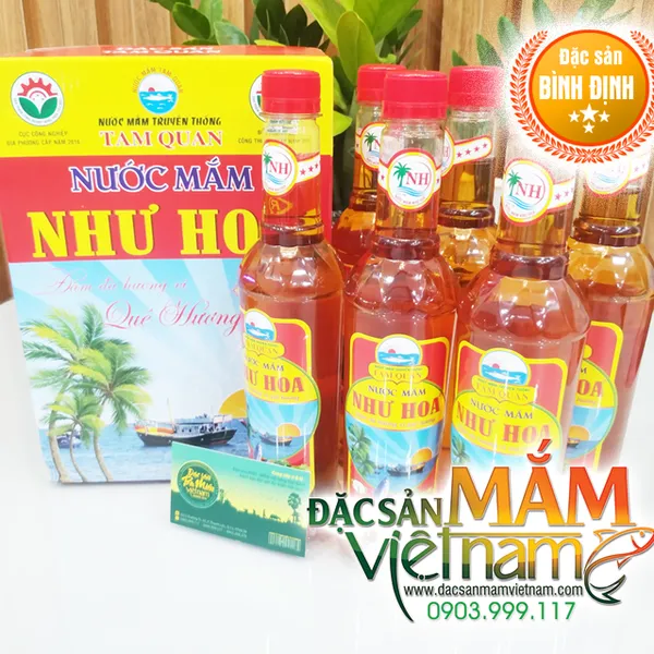 Nước mắm Như Hoa Bình Định - Thùng 6 chai