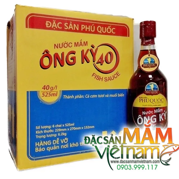 Nước mắm Ông Kỳ Phú Quốc - Loại 40 độ đạm