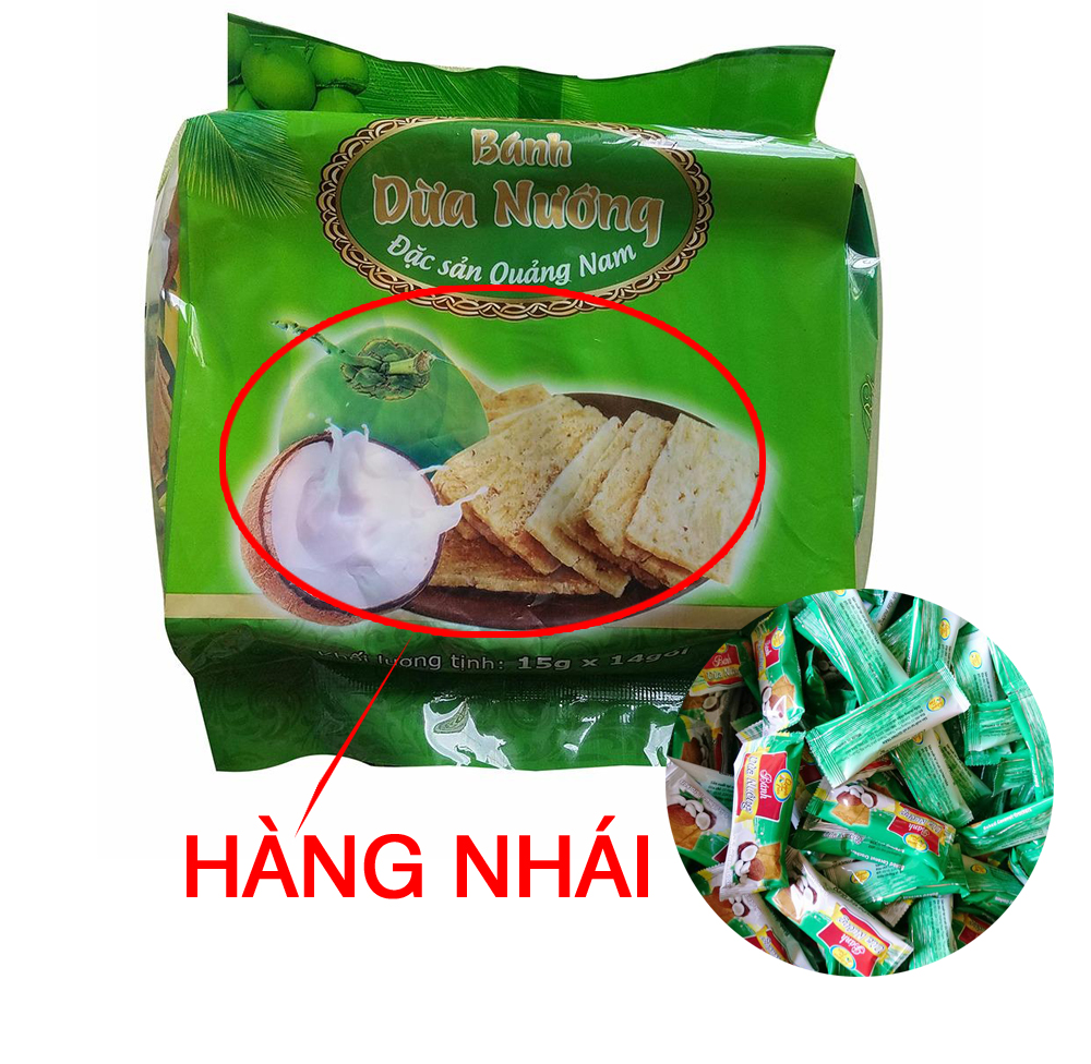Hàng nhái bánh dừa nướng Thái Bình