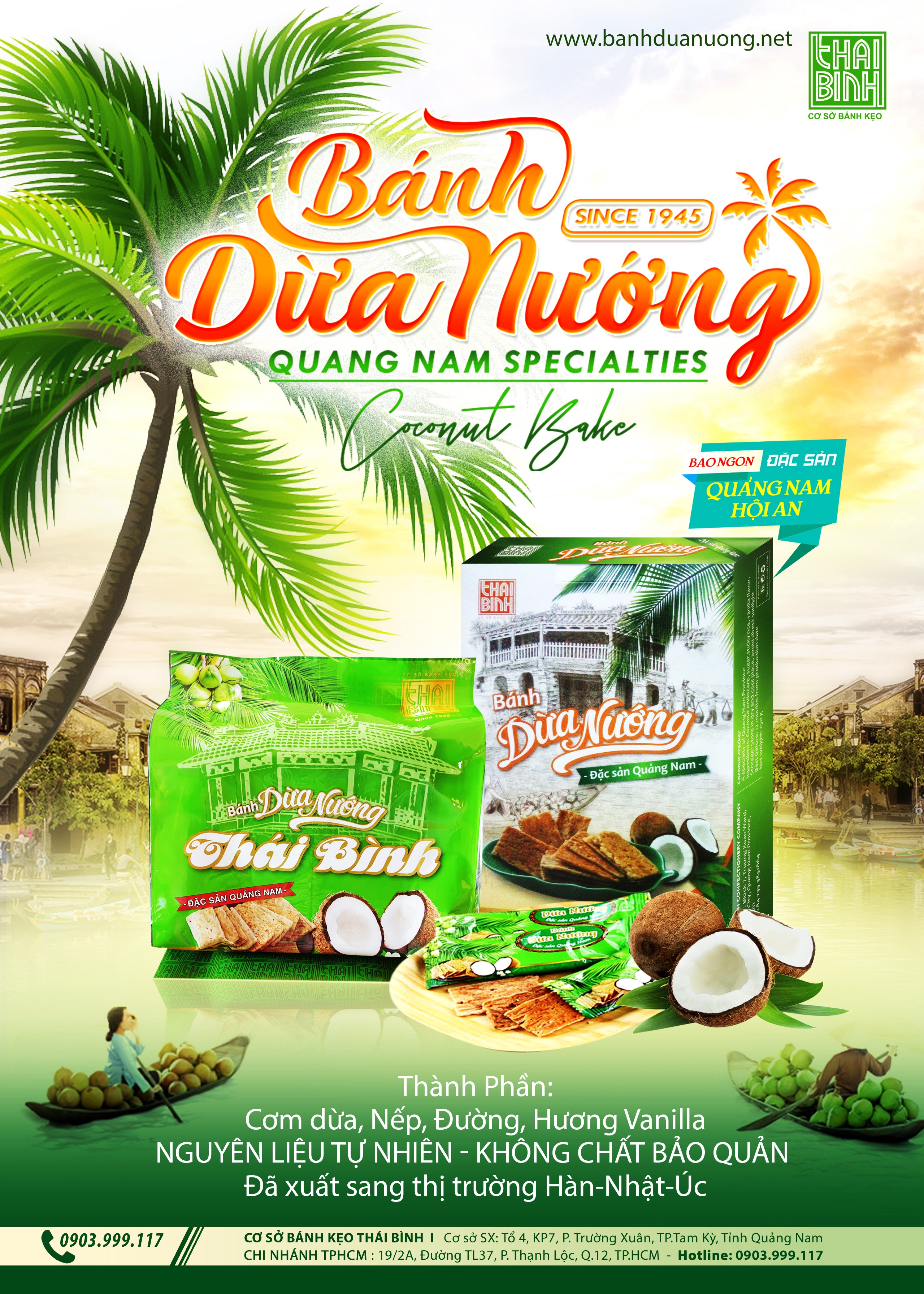 Poster bánh dừa nướng Thái Bình 2019