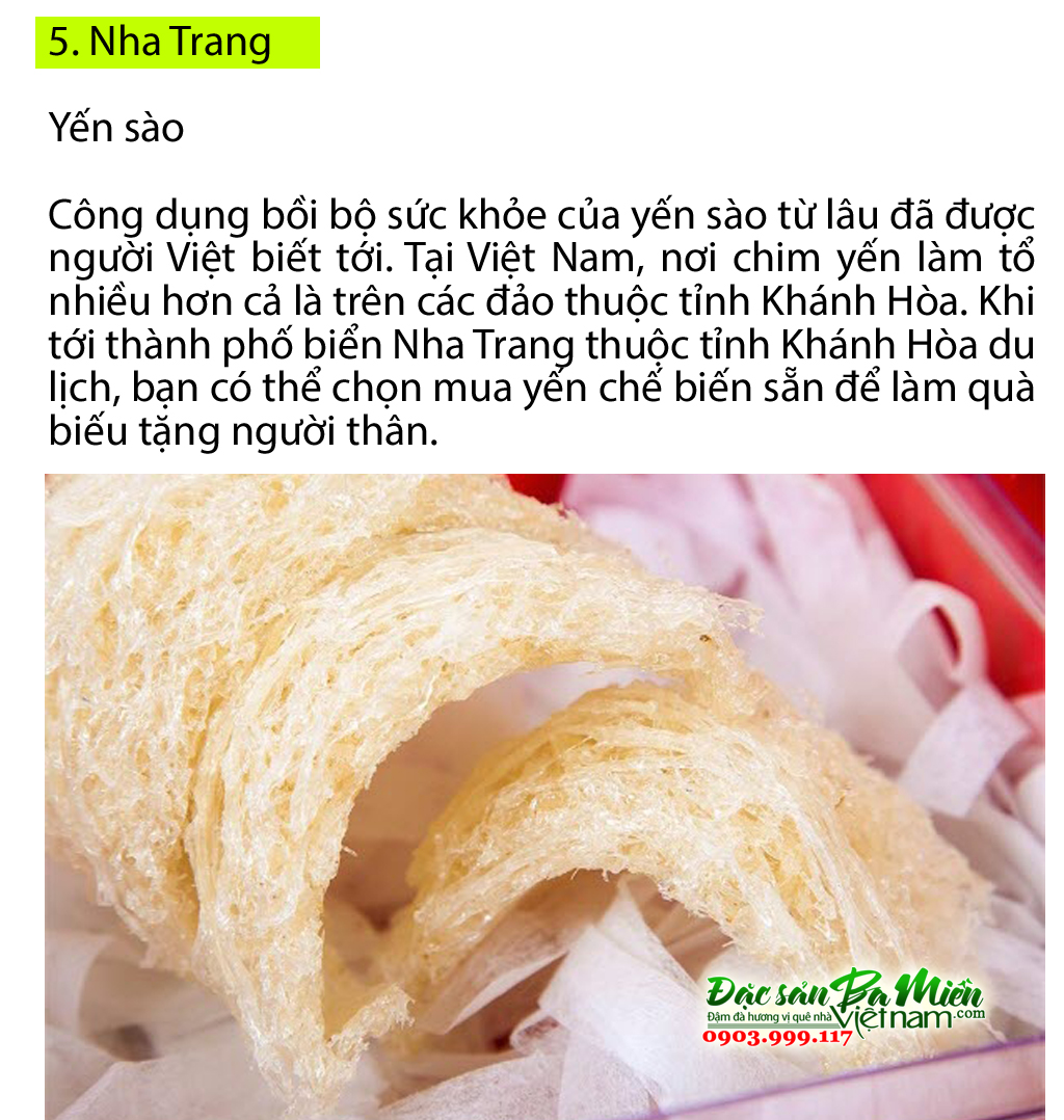Yến sào - đặc sản nên mua làm quà  khi đi du lịch