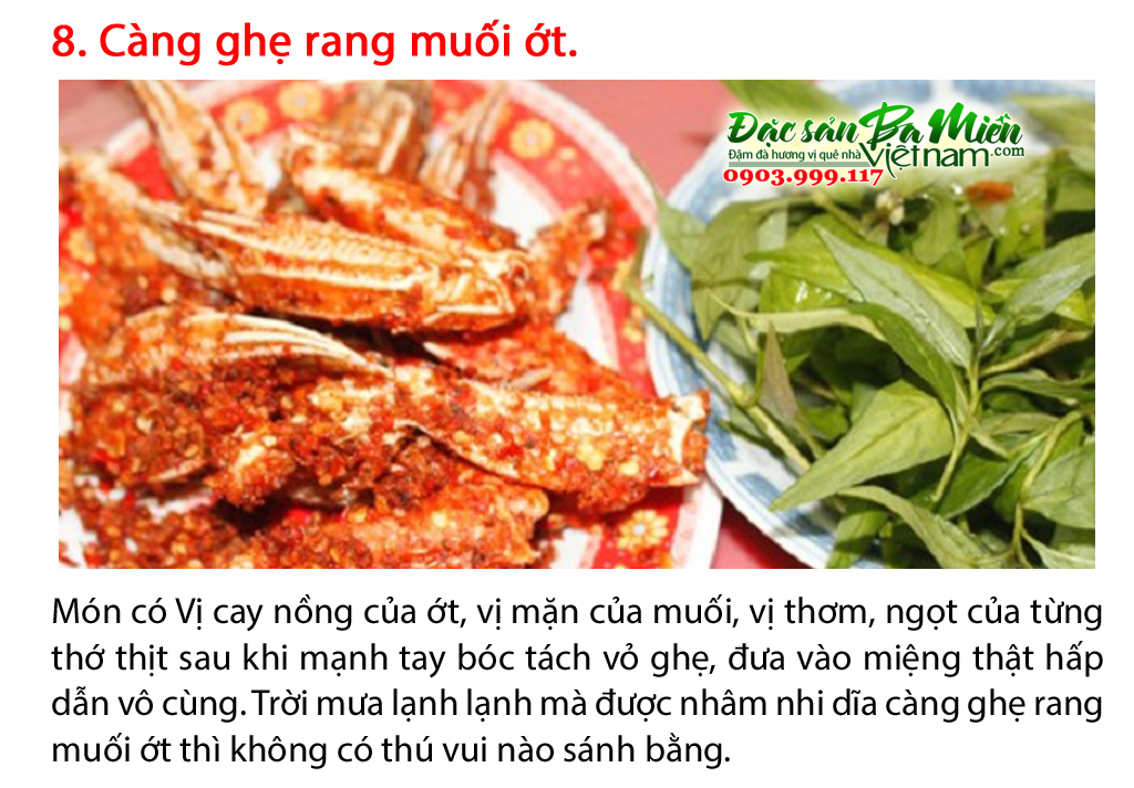 Các món ăn đặc sản miền nam ngon tuyệt