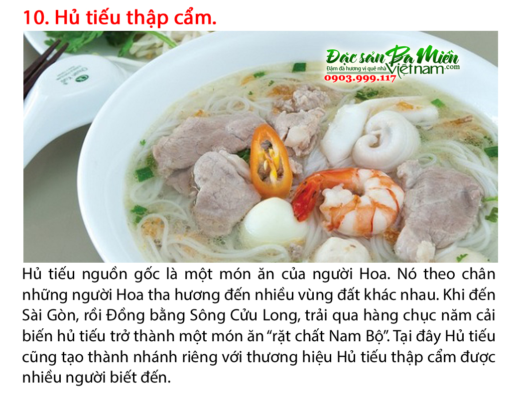 Các món ăn đặc sản miền nam ngon tuyệt