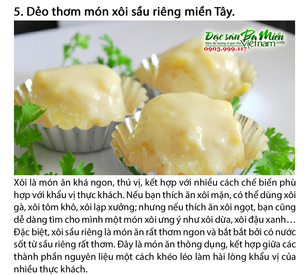 Các món ăn đặc sản miền nam rất ngon