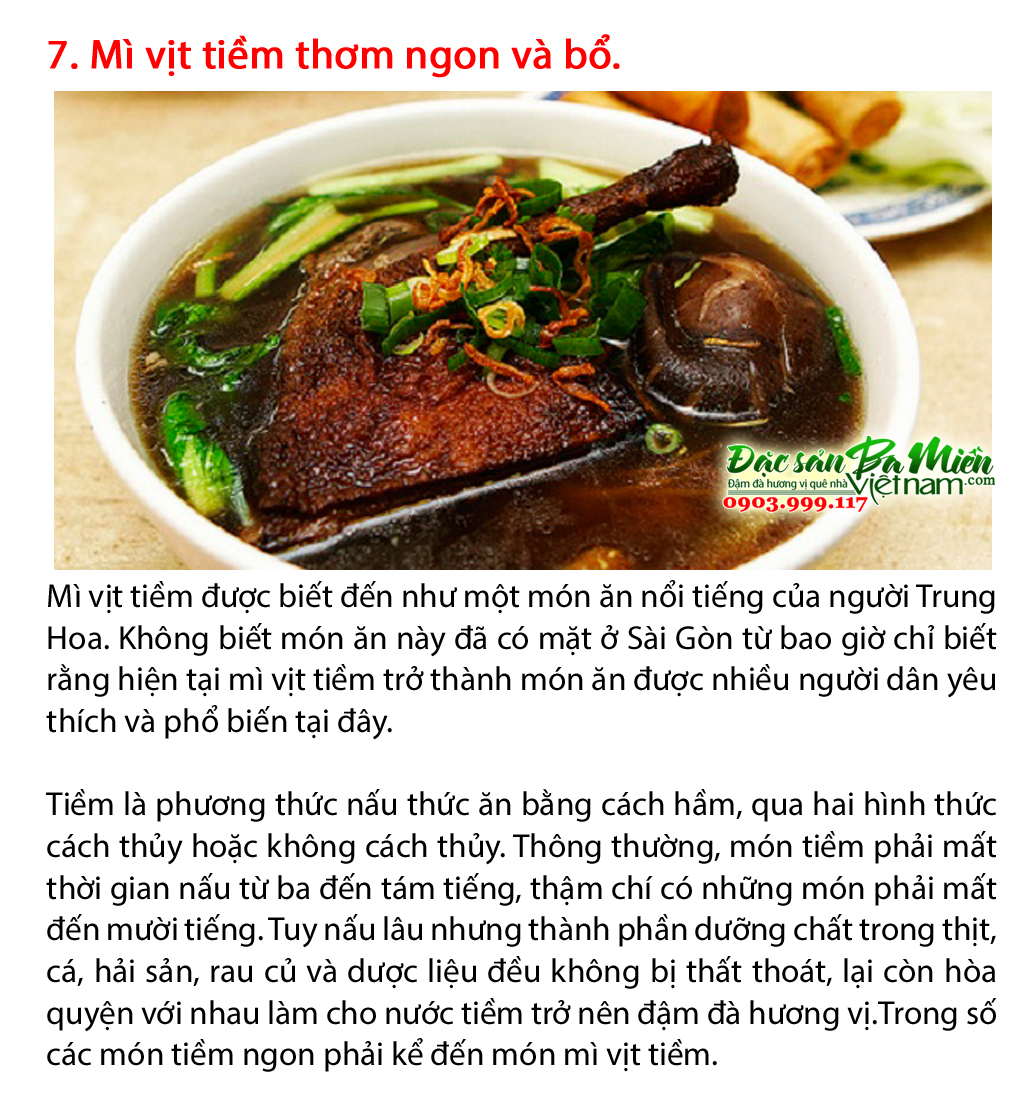 Các món ăn đặc sản miền nam ngon tuyệt