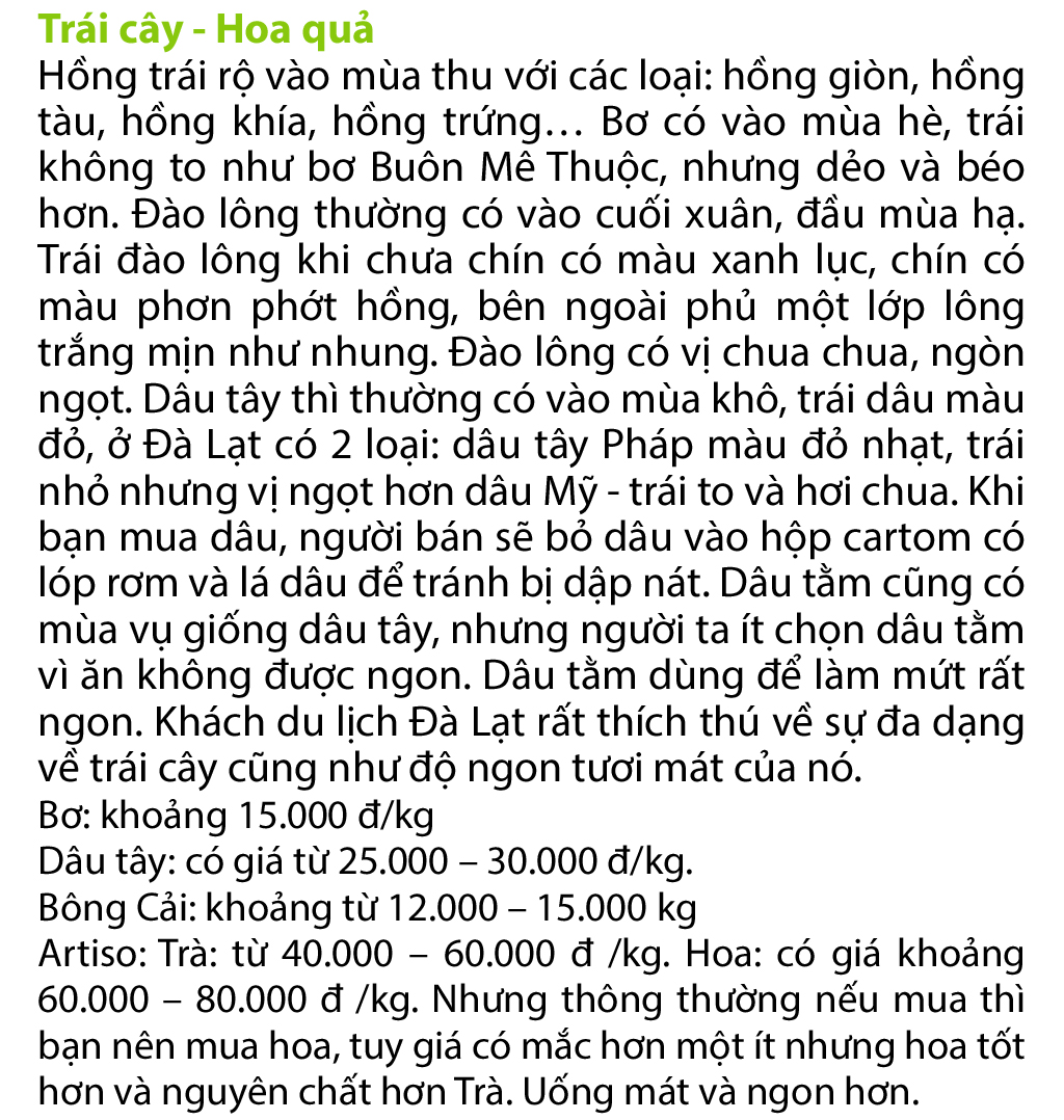 Trái cây - Đặc sản nên mua làm quà khi đi du lịch Đà Lạt