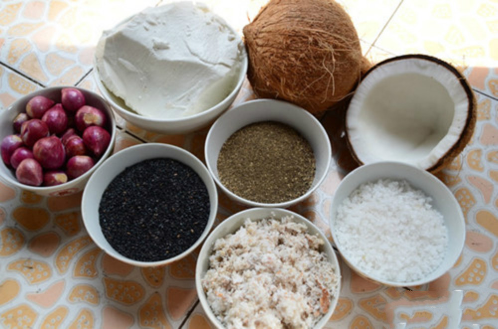 Nguyên liệu làm bánh tráng nước dừa