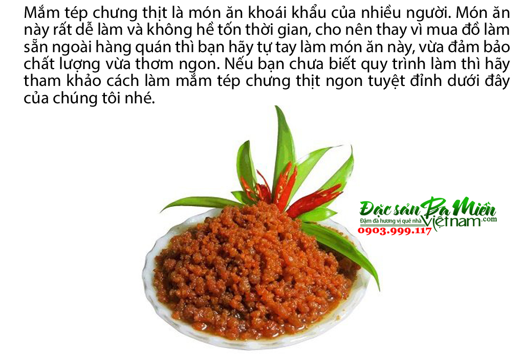 Cách làm thịt chưng mắm tép ngon