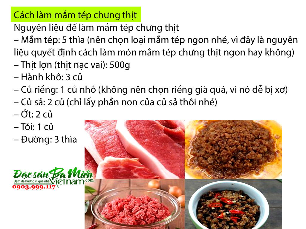 Cách làm thịt chưng mắm tép ngon